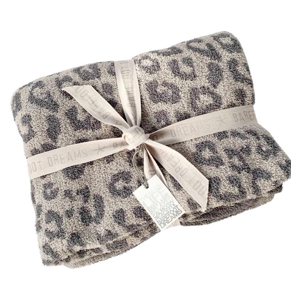 Barefoot Dreams Cozychic Barefoot In The Wild Throw In Linen Warm Gray NWT - Picture 5 of 10